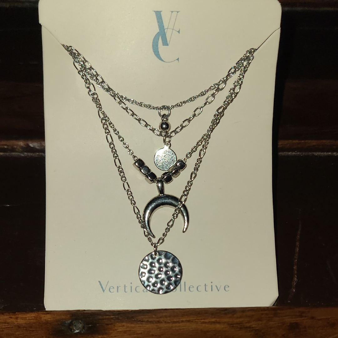 Silver Layered Necklace By